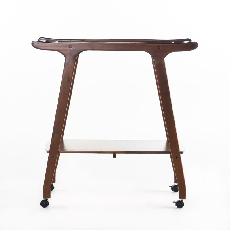 Oliver Hakeem Solid Wood Bar Cart & Reviews Wayfair